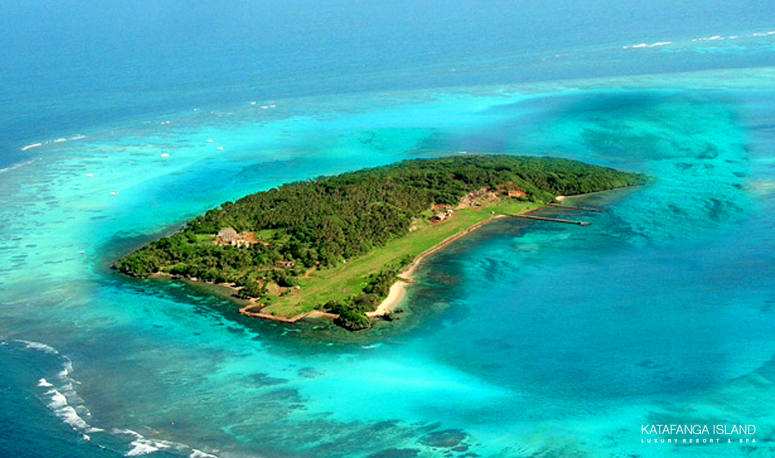 Katafanga Island Aerial View - Angled