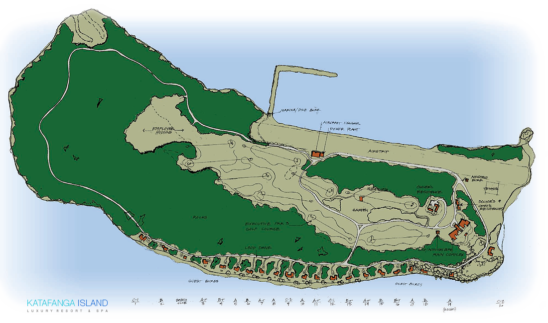 Katafanga Island Plan Illustration
